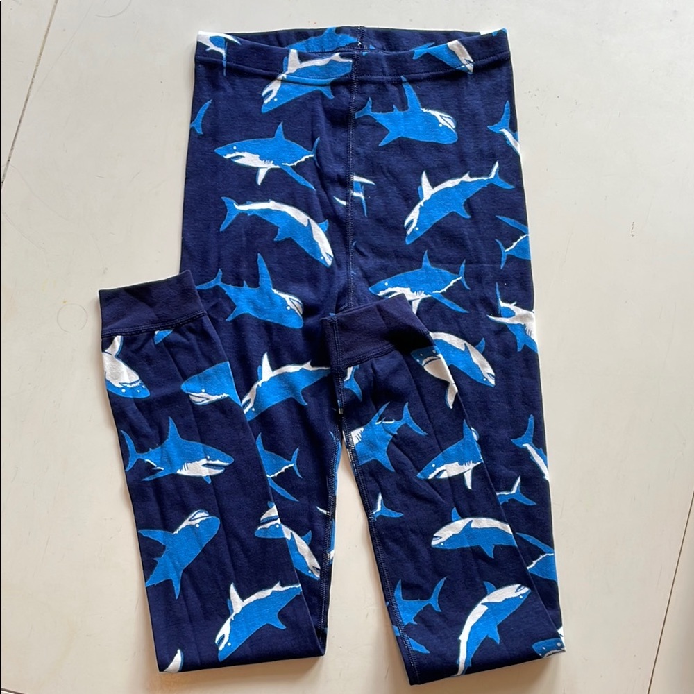 Hanna Andersson Blue Shark Long John Pajama Bottoms - Picture 2 of 9
